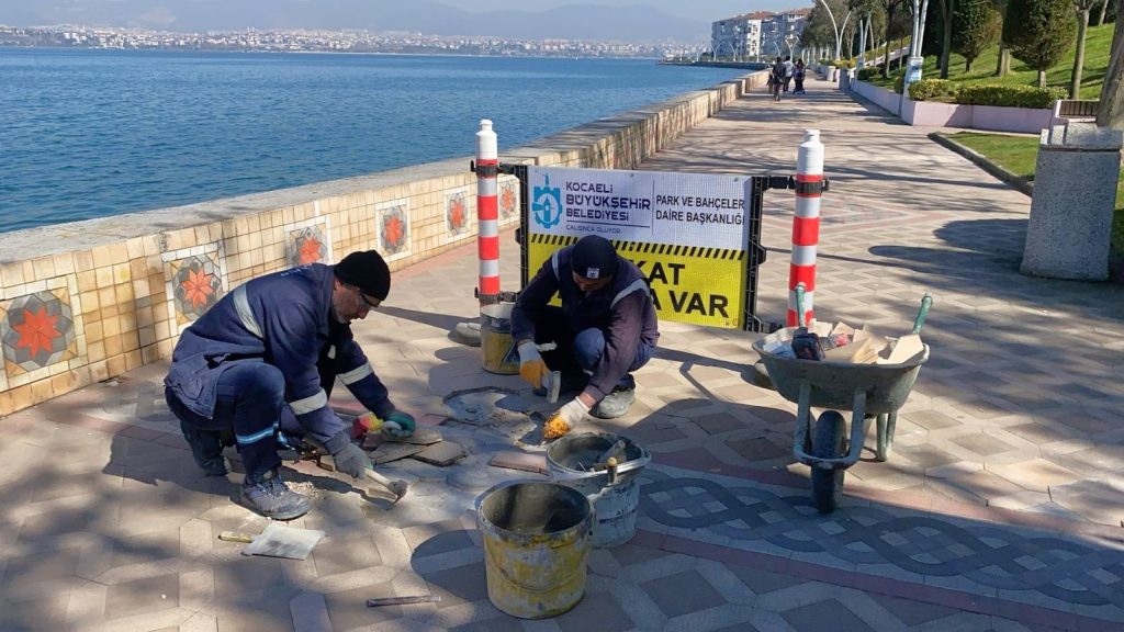 Değirmendere sahilinde hummalı çalışma