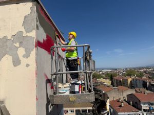 Belsa Plaza’daki 100. Yıl Graffitisi yenilendi